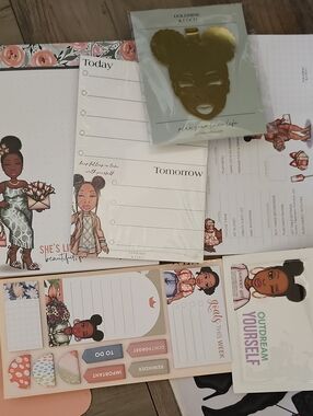 Goldmine & Coco Stationery Set - Peyton Notepads,Sticky Notes, Bookmark